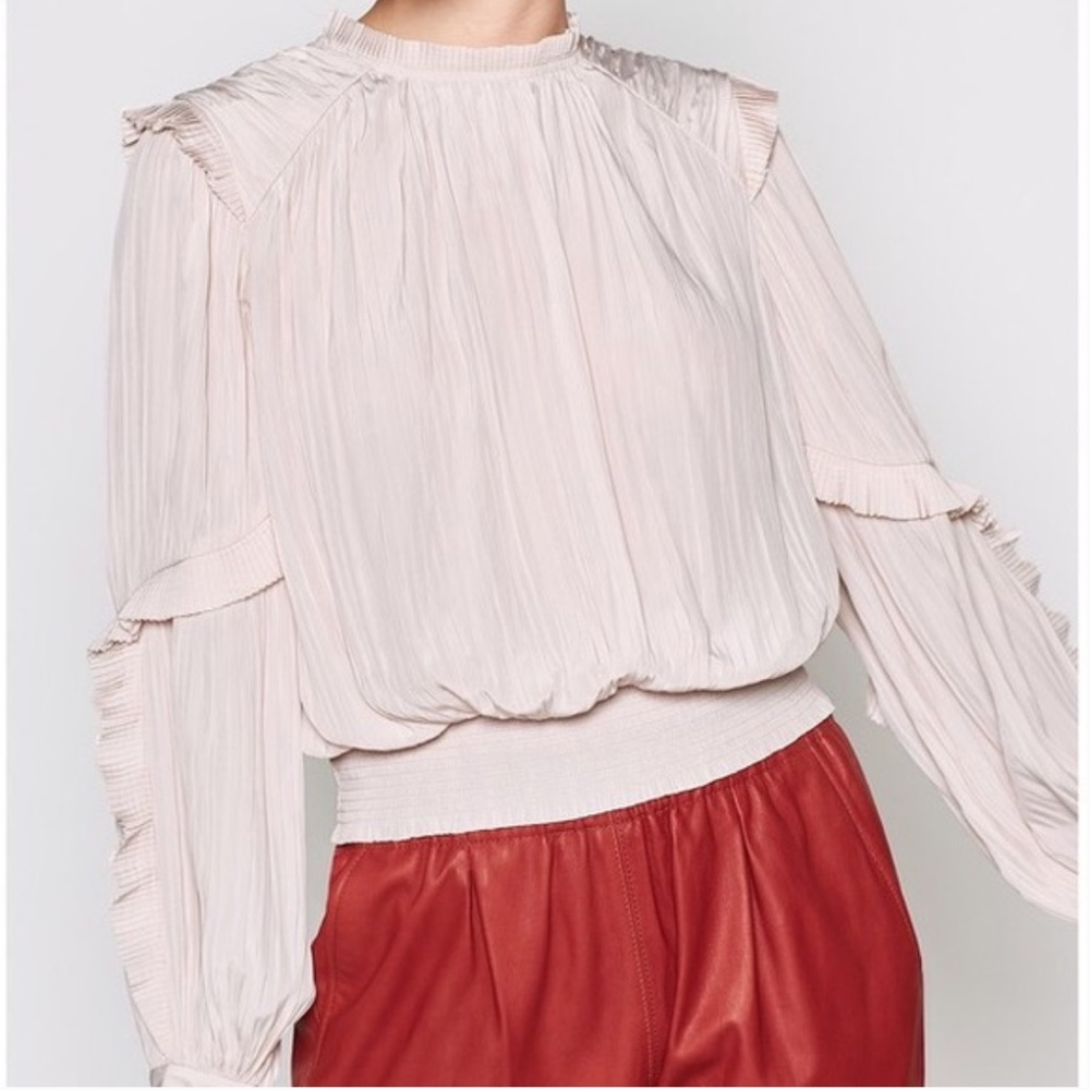 Joie Paityn Blouse in Shimmer (pale pink)
